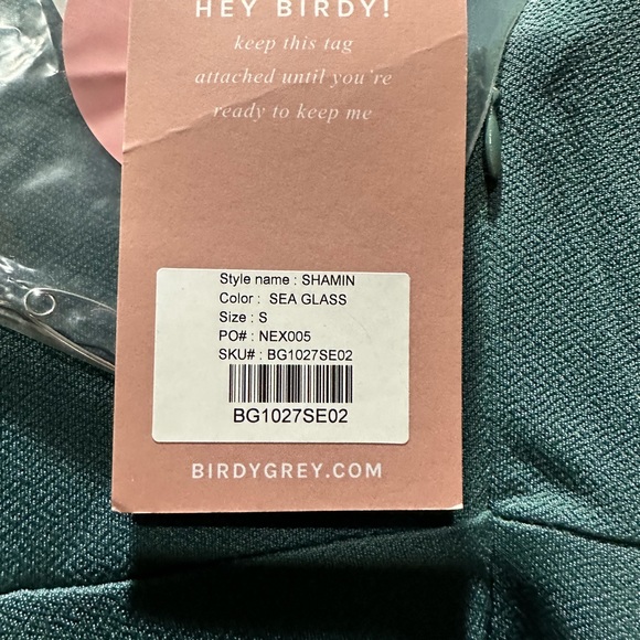 Birdy Grey SHAMIN DRESS CREPE SEA GLASS SMALL NEW NWT BRIDESMAID WEDDING - Picture 5 of 5